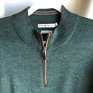 PETER MILLAR 100% Merino Wool Quarter Zip Sweater